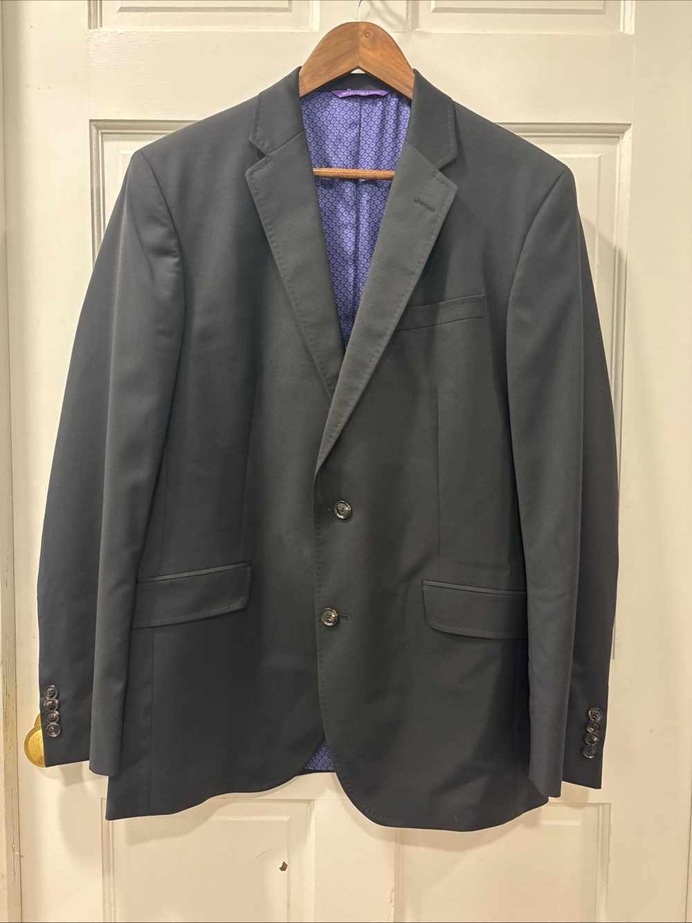 Ted Baker Men’s Endurance Jones CT 2 Button Vented Sport Coat 42R Black Wool EUC